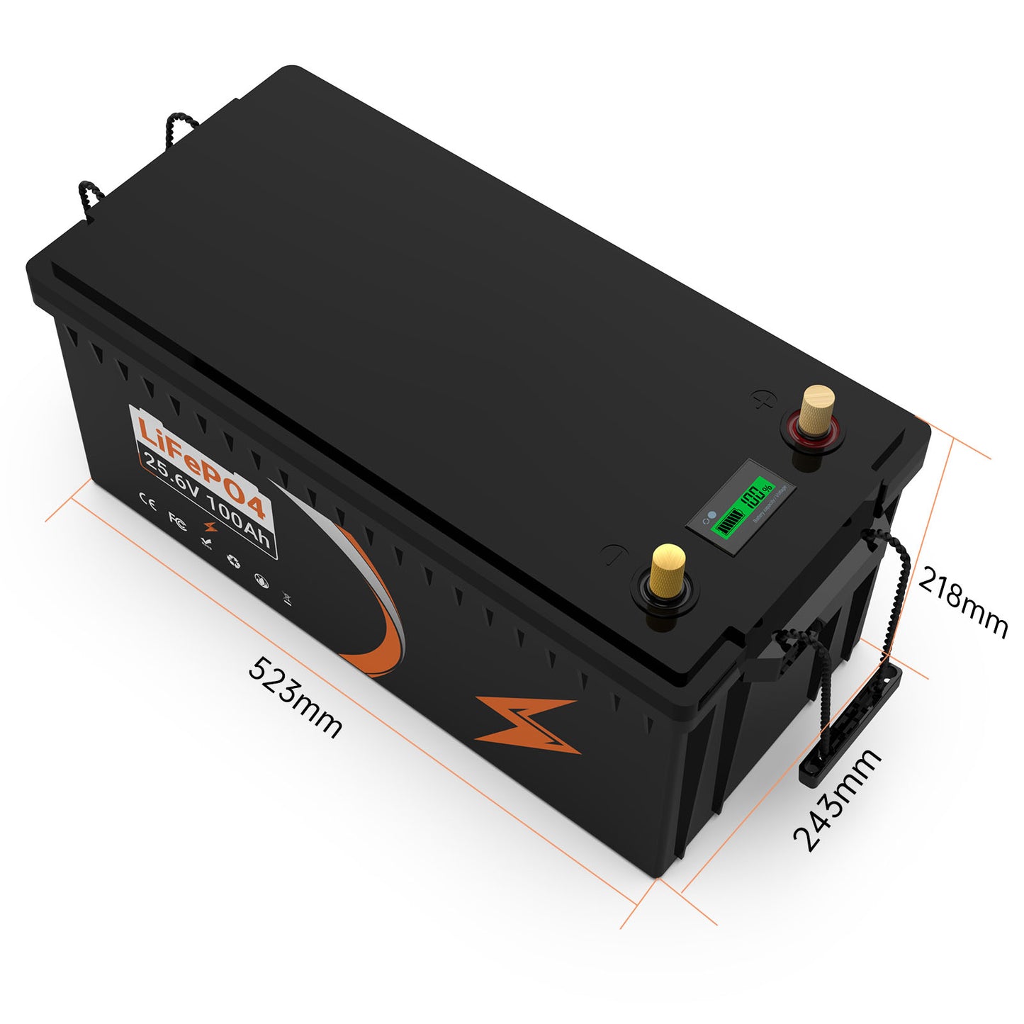 USA STOCK 25.6V100Ah Lifepo4 battery 100A BMS more than 4000 lifecycels for House, solar power, Camp, E-truck and backup power etc.