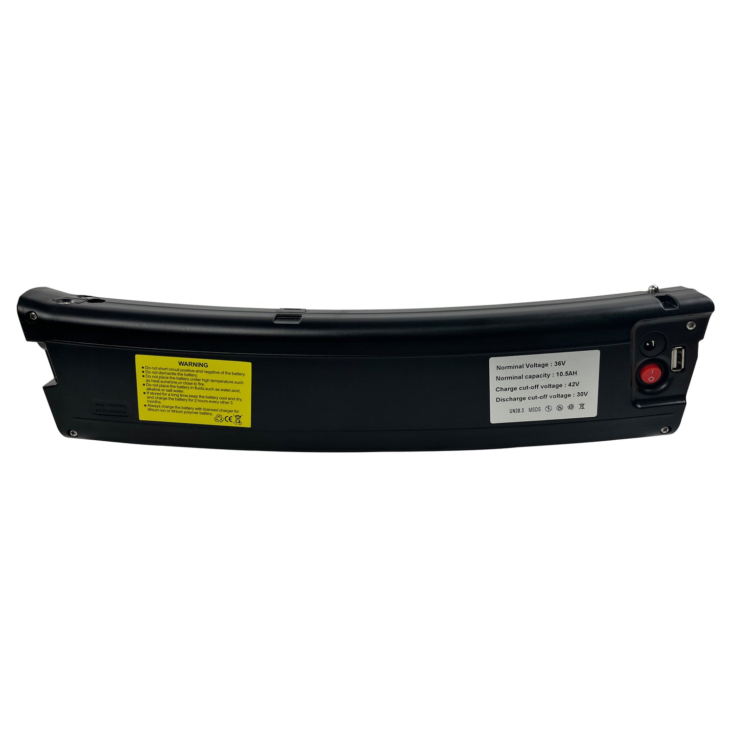 36V10.5Ah ebike battery for FISCHER FR18, Chrisson, Ducati, Torpado, Vitesse Stream, Panasonic cells 20A BMS support 700W motor max include 2A charger